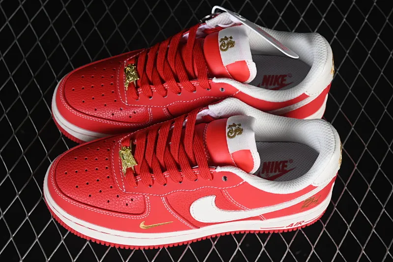 All Categories Nk Air Force 1 Air Force Series Nk Air Force 1 Low Air Force Low Nike Air Force 1'07 Low Year of the Horse Limited Red Red Gold Air Force One Low Casual Shoes NH0601-523